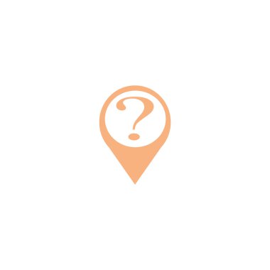 soru işareti basit simge vektör çizim