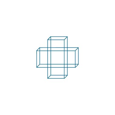 Tıbbi düz simgesi, vektör, illüstrasyon çapraz 