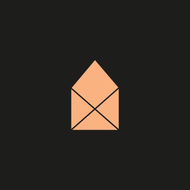 mektup zarfının minimalist vektör simgesi