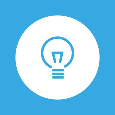 Akkor ampul düz simgesi, vektör, illüstrasyon  