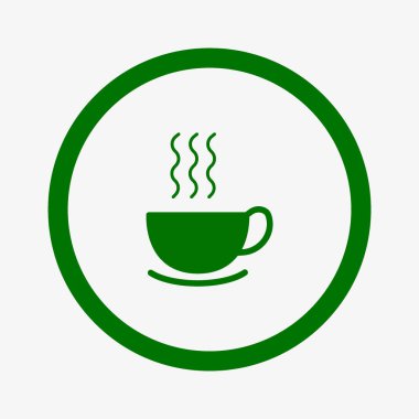 Lezzetli sıcak fincan kahve ya da çay vektör çizim