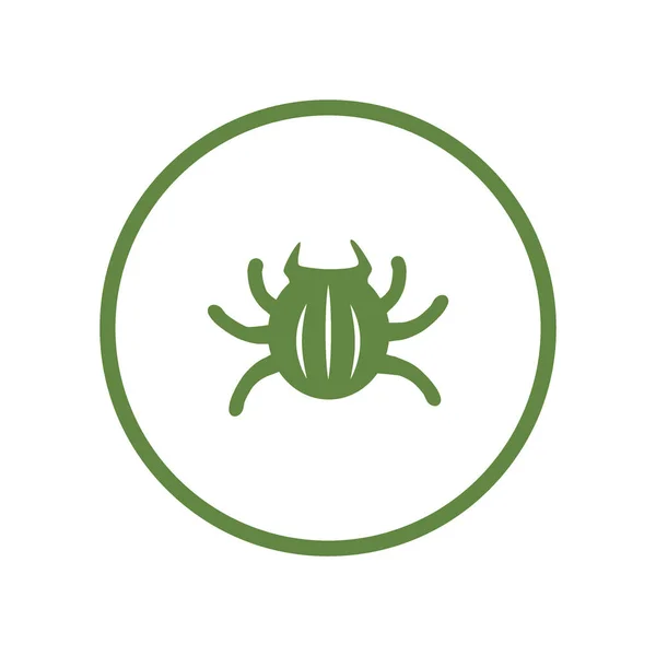 Bug Flat Icon Vector Illustration — Stock Vector