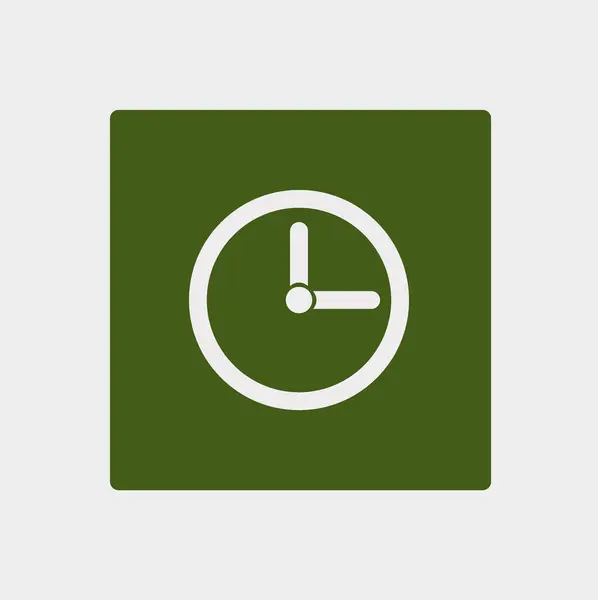 Uhr Vektor Minimalistisches Web Symbol — Stockvektor