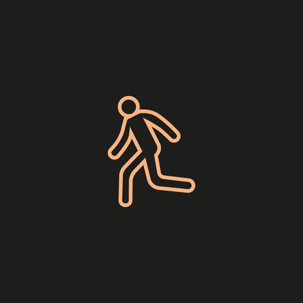 Silueta Hombre Corriendo Icono Simple — Vector de stock