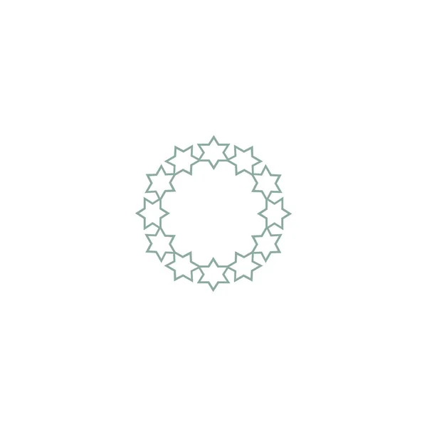 Stjärnor Cirkel Ikon Vektorillustration — Stock vektor