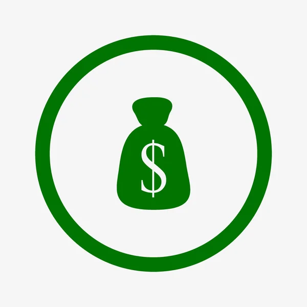 Εικονίδιο Επίπεδη Τσάντα Χρημάτων Επιχειρηματική Ιδέα — Διανυσματικό Αρχείο