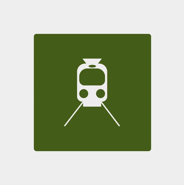 Ikonen För Lokomotiv Järnvägsspår Tåg Vektorillustration — Stock vektor