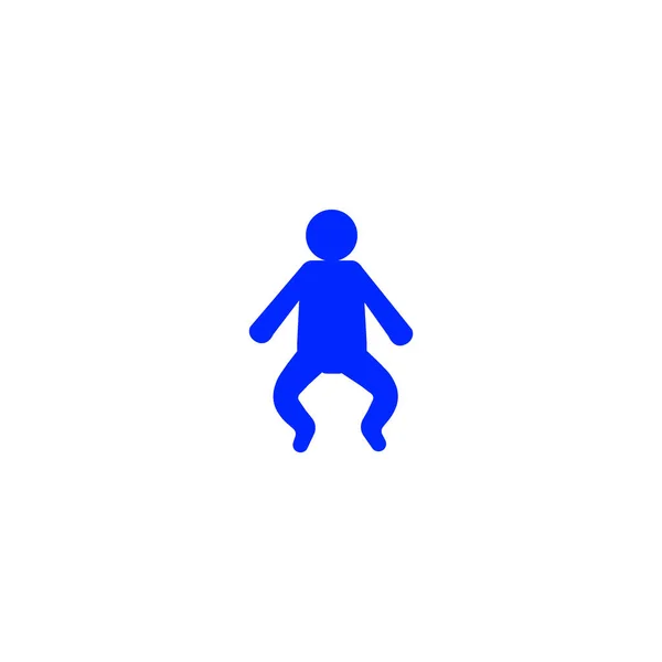 Adorable Baby Flat Icon Vector Illustration Birth Concept — Stock Vector