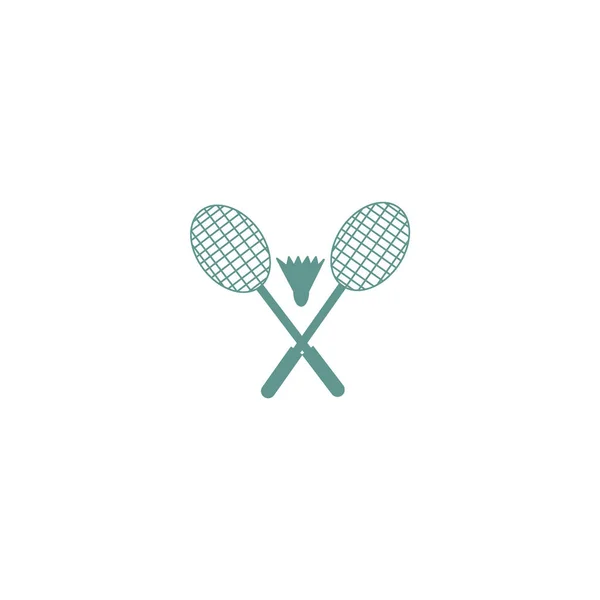 Raquettes Navettes Pour Illustration Vectorielle Badminton — Image vectorielle