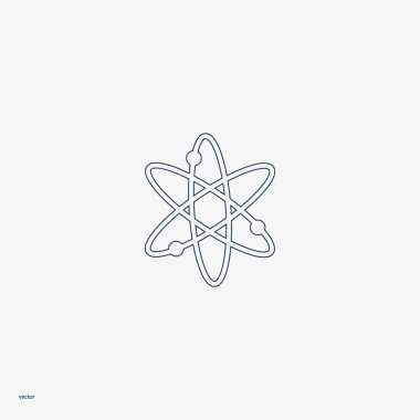 Moleküler bileşik düz simgesi, vektör, illüstrasyon