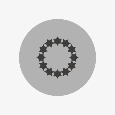 Daire kutsal kişilerin resmi, vektör çizim yıldızlarda 