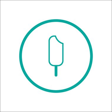 dondurma, vektör çizim minimalist simgesi