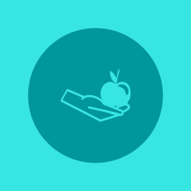 Renkli lezzetli elma vektör çizim