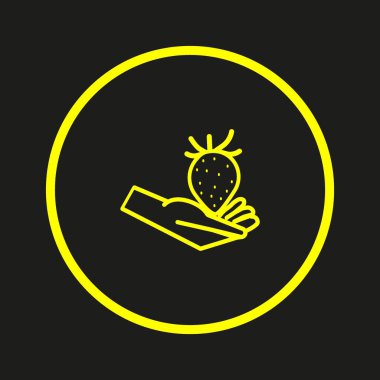 İştah açıcı çilek el vektör çizim