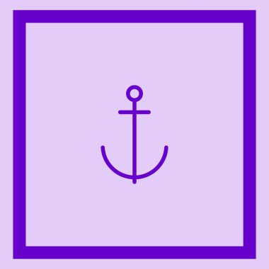 Çapa düzlüğü simgesi, vektör illüstrasyonu