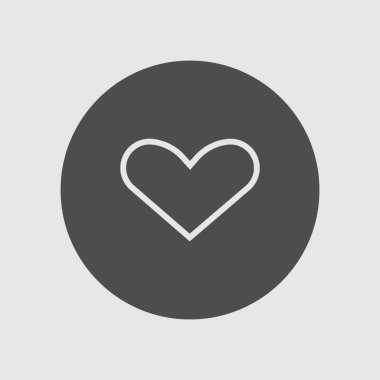 kalp ağı simgesi, vektör illüstrasyonu 