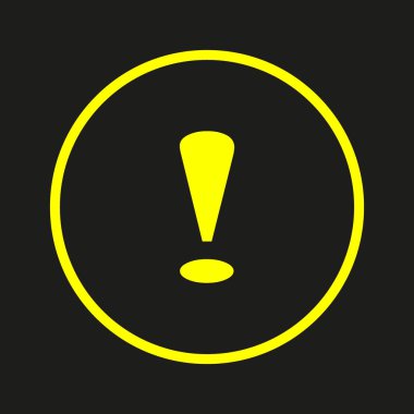 ünlem işareti basit simge vektör çizim