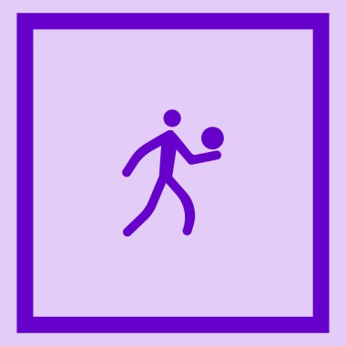 Futbol oyuncu düz simgesi