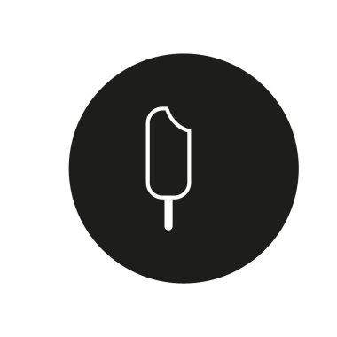 dondurma, vektör çizim minimalist simgesi