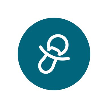 Bebek meme ucu düz stil ikonu, vektör çizim  