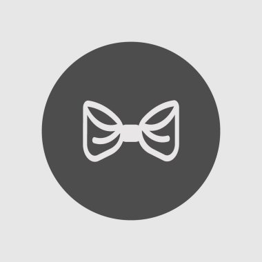 Dekoratif yay düz simgesi, vektör, illüstrasyon  