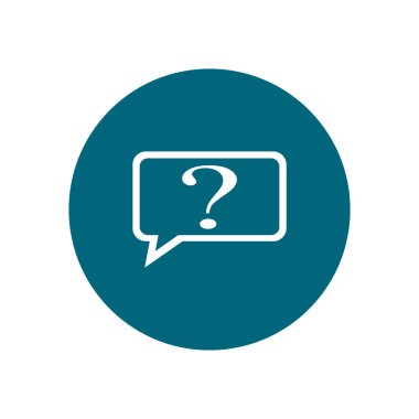 soru işareti basit simge vektör çizim