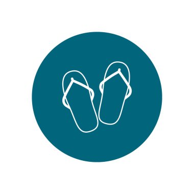 flip flop, vektör çizim minimalist simgesi
