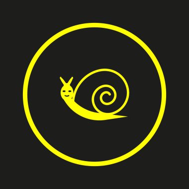 Şirin renkli salyangoz logo şablonu