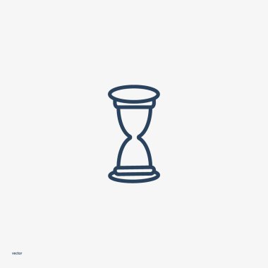 kum saati web simgesi, minimalist vektör çizim