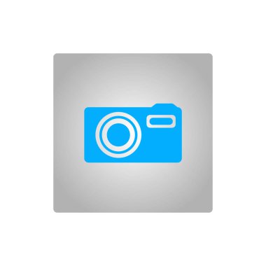 Fotoğraf makinesinin minimalist vektör simgesi