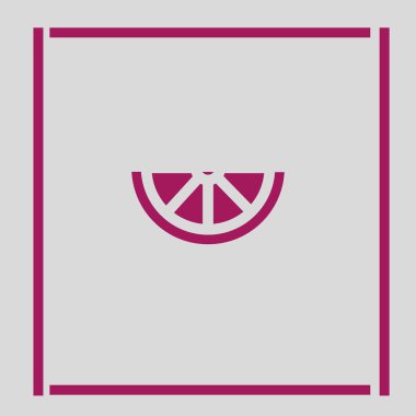 minimalist vektör simge dilimlenmiş limon