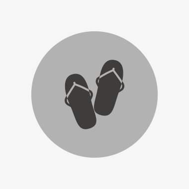 flip flop, vektör çizim minimalist simgesi