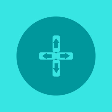 işaretçiler düz stil ikonu, vektör çizim 