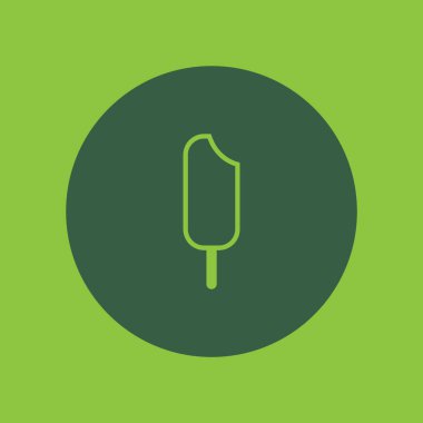 dondurma, vektör çizim minimalist simgesi