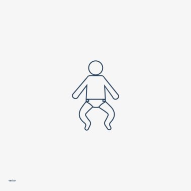 bebek ağ simgesi, vektör illüstrasyonu 