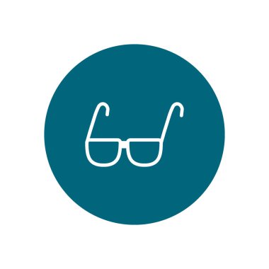 Gözlük düz simgesi, vektör, illüstrasyon