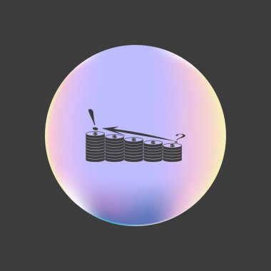 minimalist vektör çizim sikke yığını ile