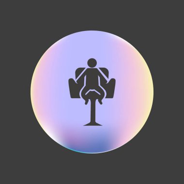 Çocuk koltuğu düz stil ikonu, vektör çizim üzerinde 