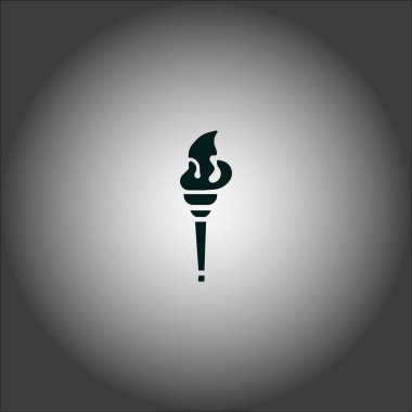 Olimpiyat meşalesinin logo, vektör, illüstrasyon, spor kavramı  