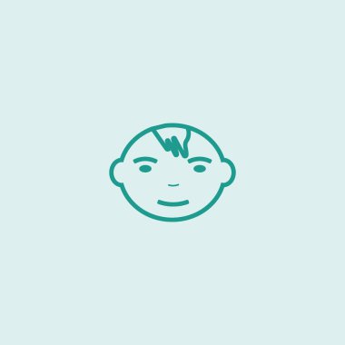 Çocuk web simgesi, vektör çizim 