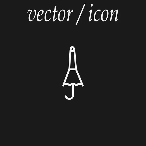 Esernyő Lapos Ikon Vektor Illusztráció — Stock Vector