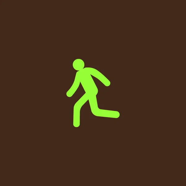 Running Man Icône Plate Illustration Vectorielle — Image vectorielle