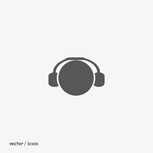 Płaskie Ikona Słuchawki Wektor Ilustracja — Wektor stockowy