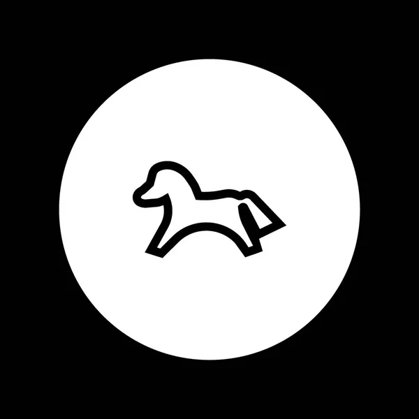 Pferd Flach Symbol Vektorillustration — Stockvektor