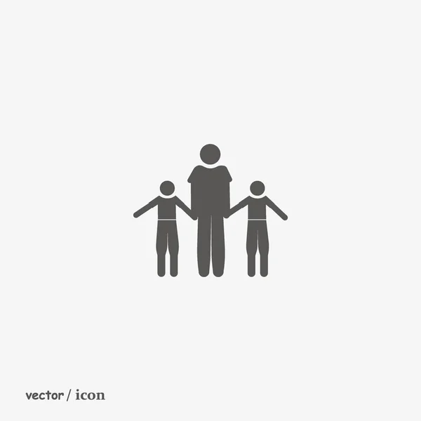 家族のフラットアイコンベクトルイラスト — ストックベクタ