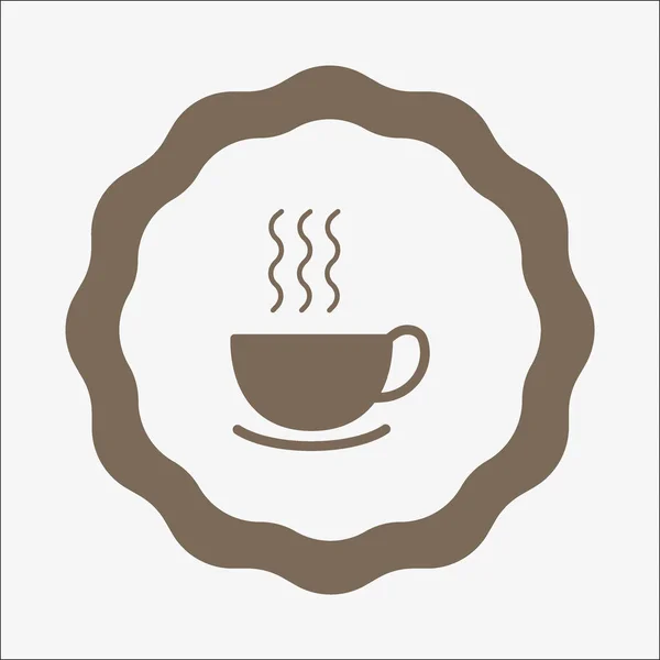 Lezzetli Sıcak Fincan Kahve Çay Vektör Çizim — Stok Vektör