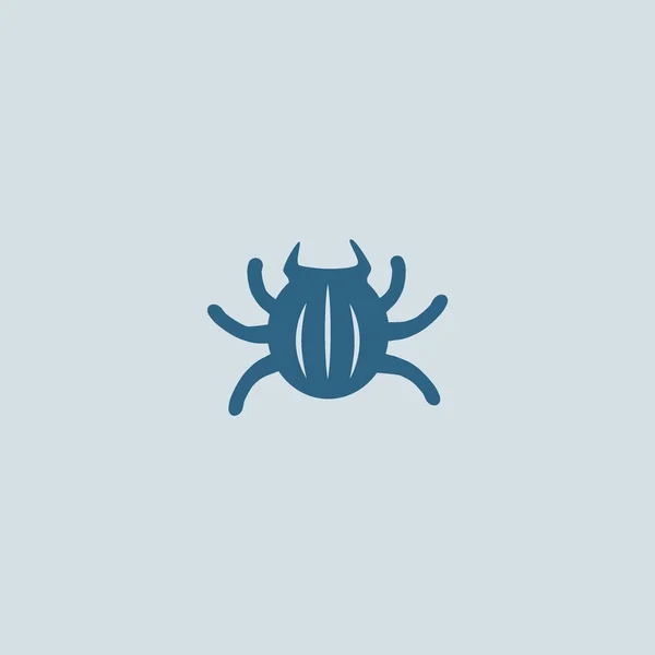 Bug Platte Pictogram Vector Illustratie — Stockvector