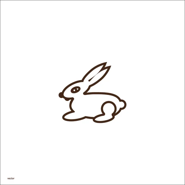 Bunny Ploché Ikony Vektorové Ilustrace — Stockový vektor