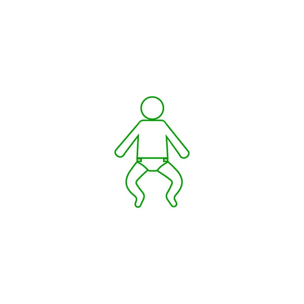 Baby Web Symbol Vektor Illustration — Stockvektor