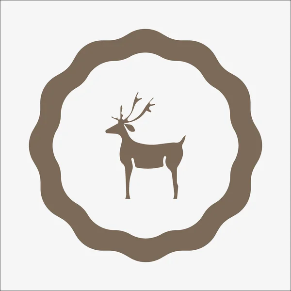 Minimalistic Icon Deer Vector Illustration — Stock Vector